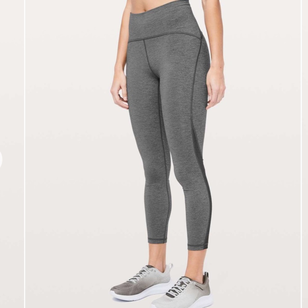 Lululemon Train Times 7/8 Pants - 25 inch - Heathered Gray